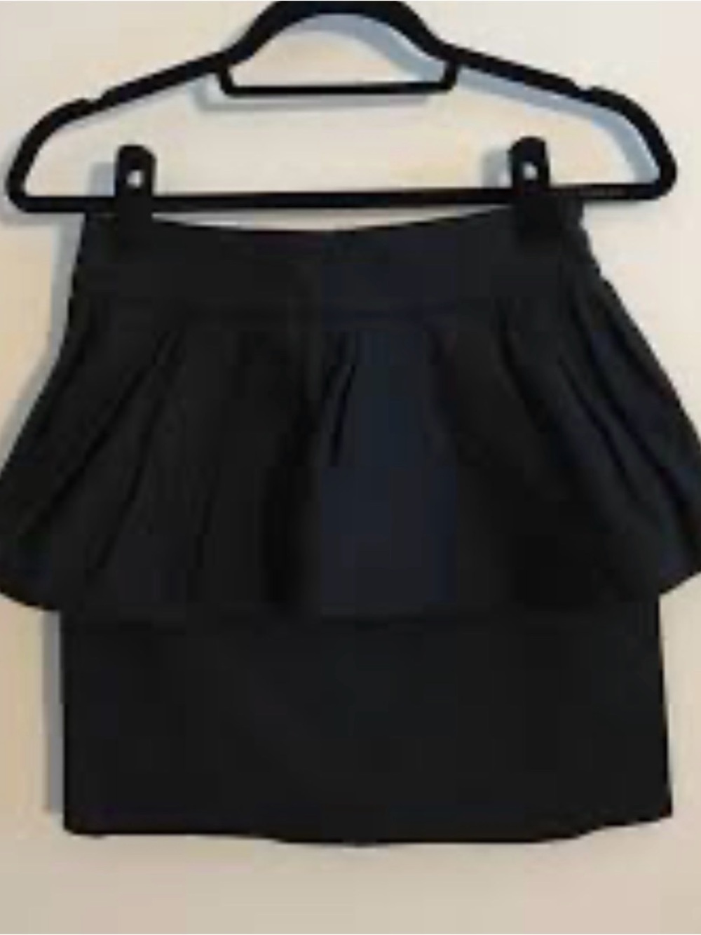 Miu Miu Black Peplum Mini Skirt